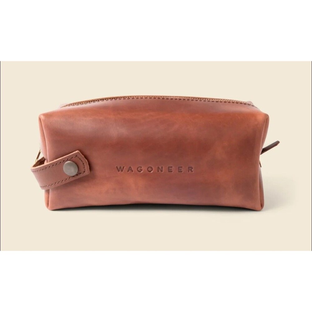 Jeep Wagoneer Leather Dopp Kit Men’s Travel Toiletry Bag Pouch by Rustico